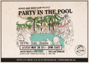party in the pool @ potato head beach club bali