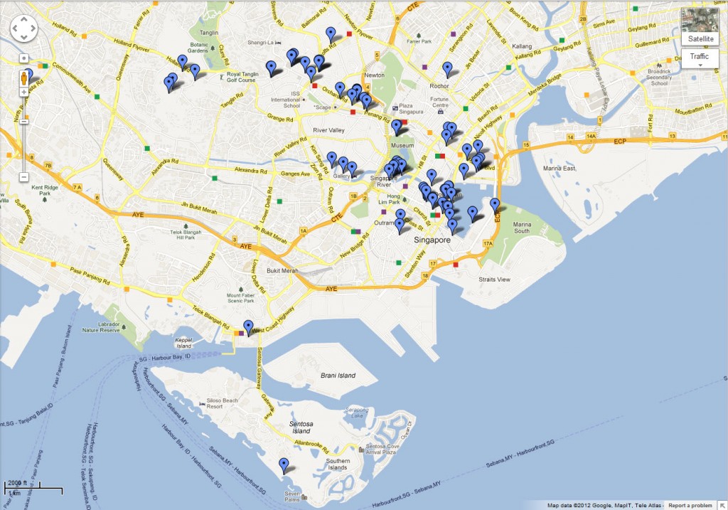 Singapore Google Map zoom