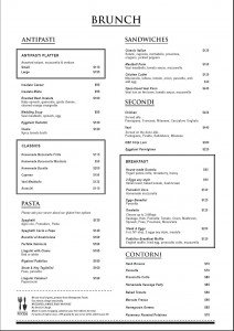 Post Pubblico Brunch menu
