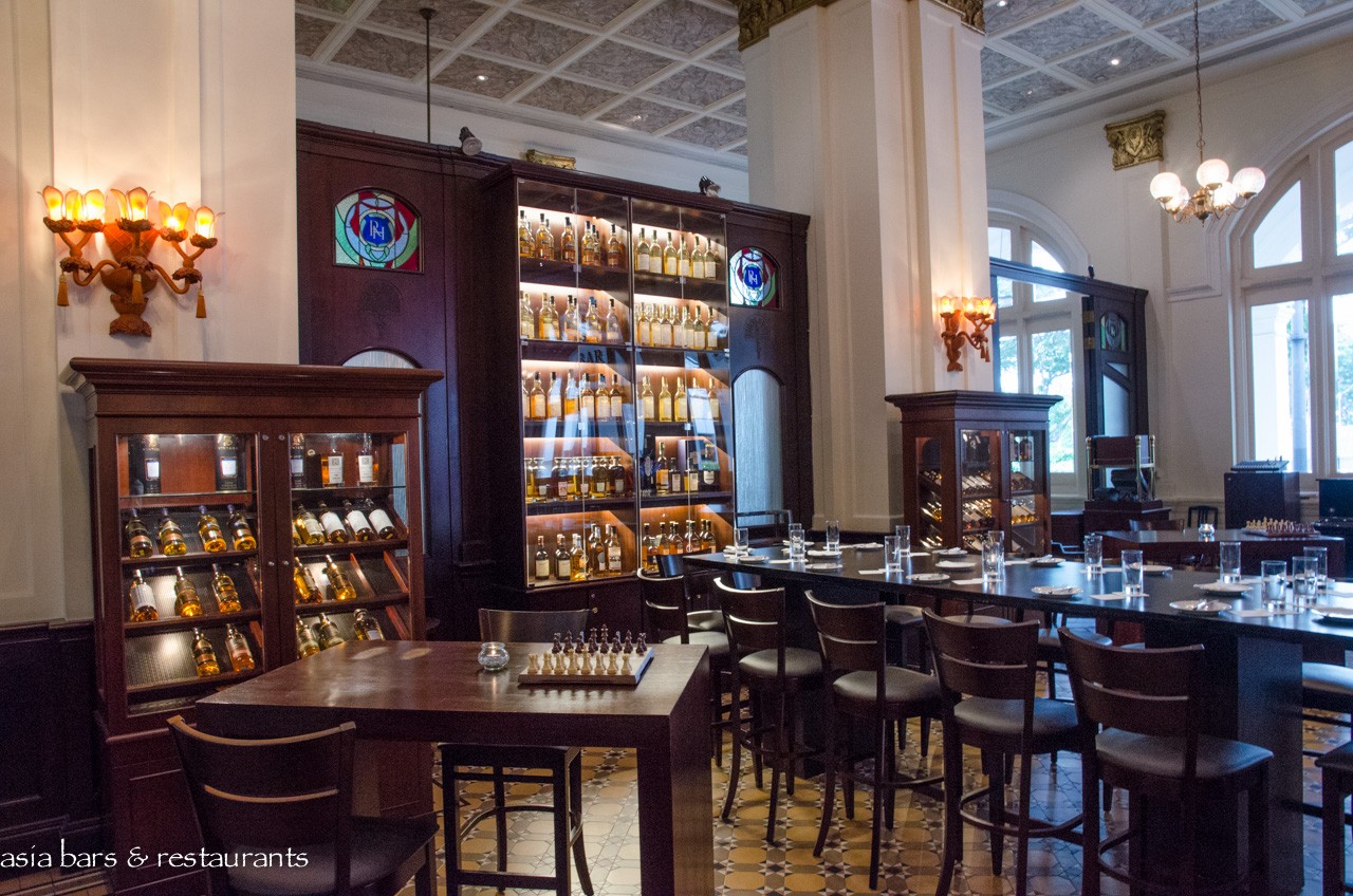 Raffles Bar & Billiard Room historic bar at Raffles Singapore Asia