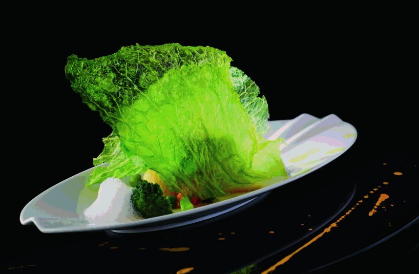 Crispy fried cabbage and sprout vegetables